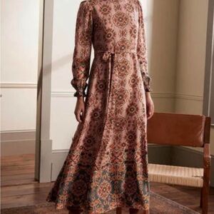 Boden Mariam Maxi Dress with Ruffle Neck
